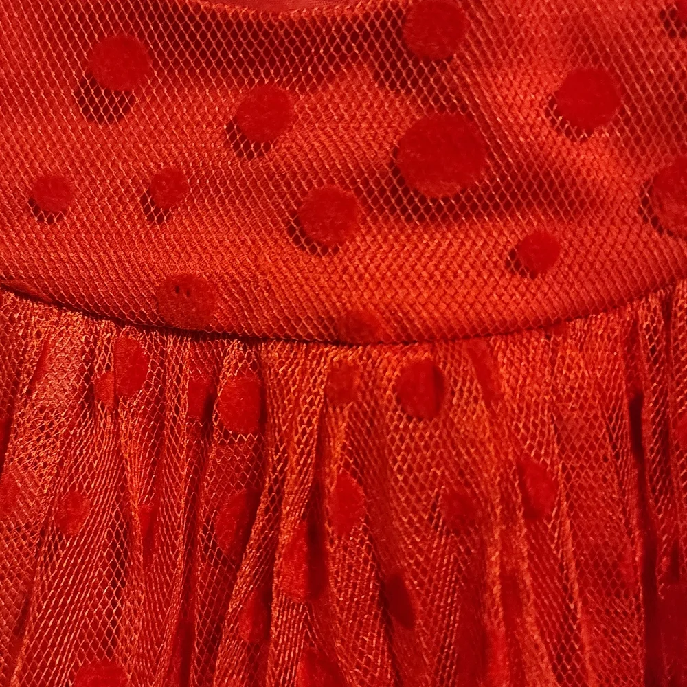 Rare Editions Scarlet Red  Formal Infant Dress 6 Months Y2K